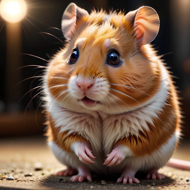 Imagem de um hamster à espera