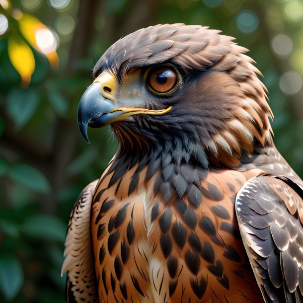 Picture of a waiting hawk