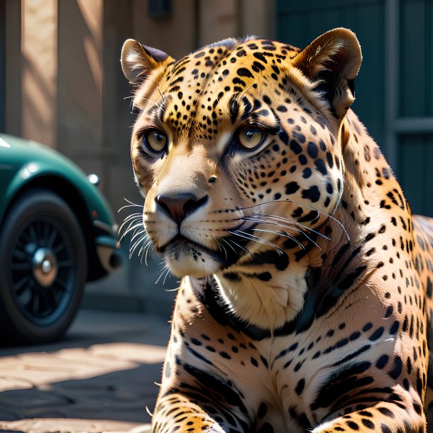 Foto de un jaguar esperando