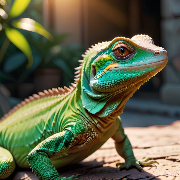 Foto de un lagarto que espera