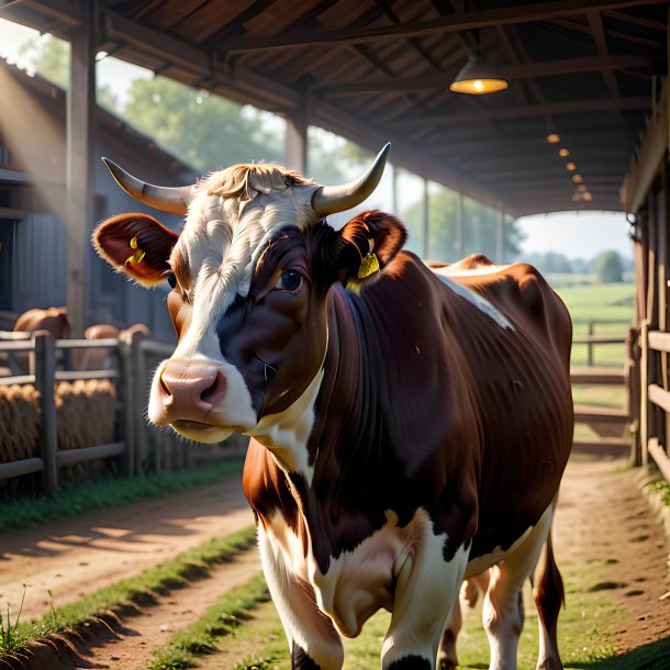 Imagem de uma vaca à espera