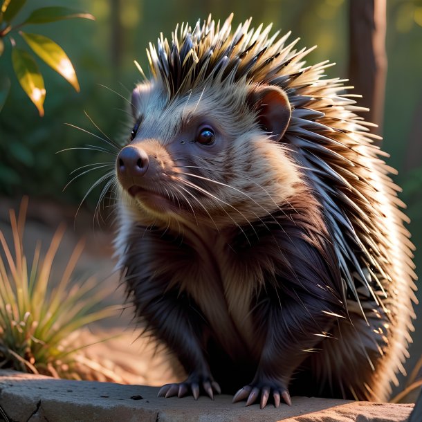 Picture of a waiting porcupine