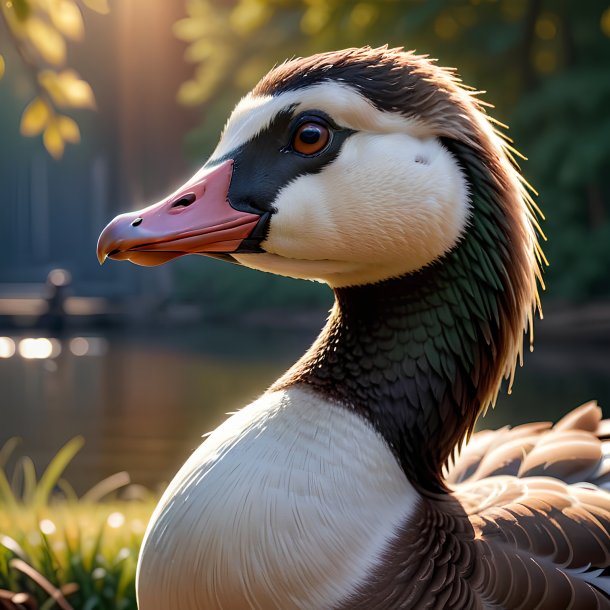 Picture of a waiting goose