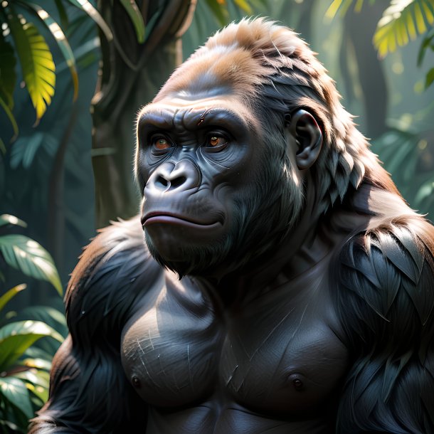 Picture of a waiting gorilla