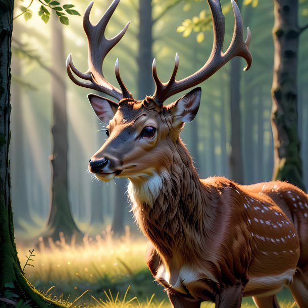 Picture of a waiting deer