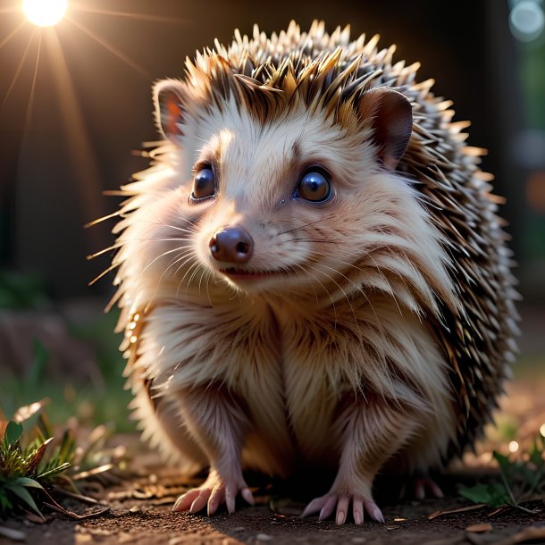 Picture of a waiting hedgehog