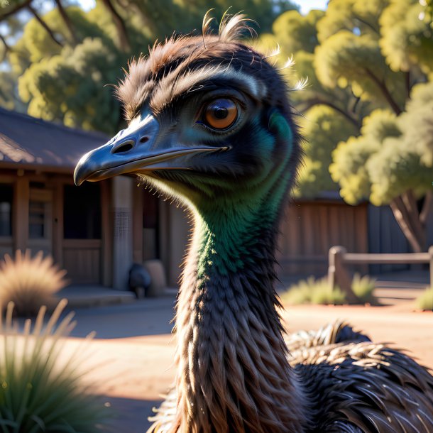 Picture of a waiting emu