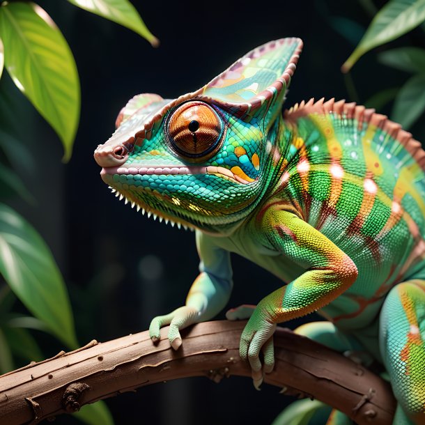 Picture of a waiting chameleon