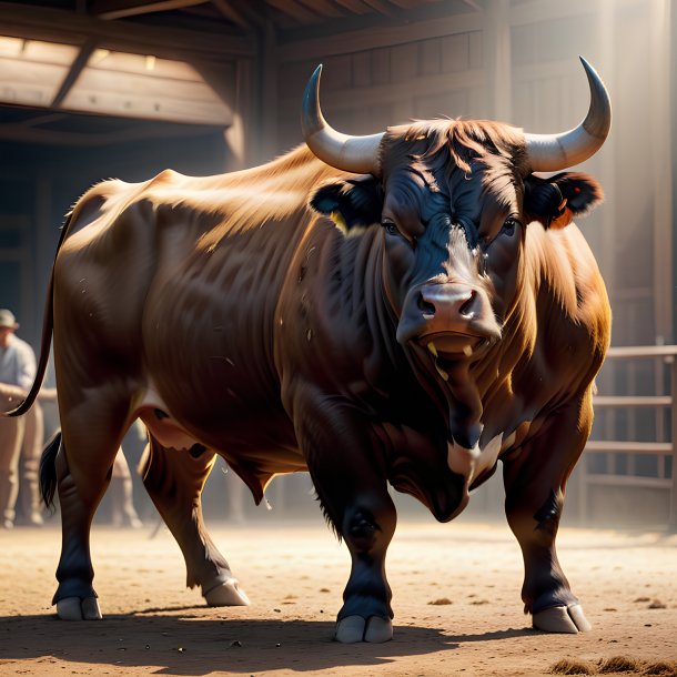 Picture of a waiting bull