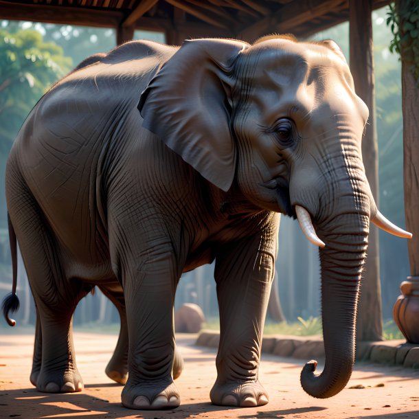 Foto de un elefante esperando