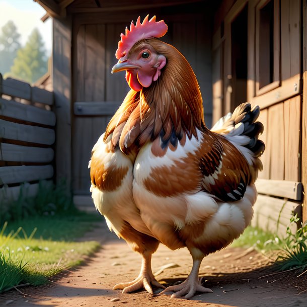 Picture of a waiting hen