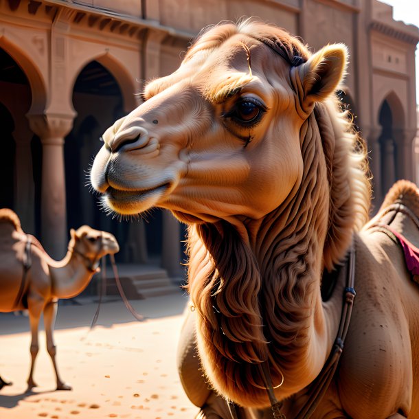 Picture of a waiting camel
