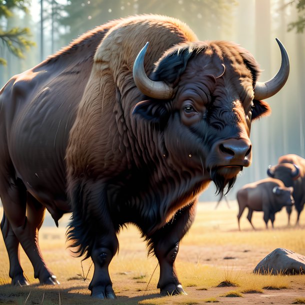 Picture of a waiting buffalo