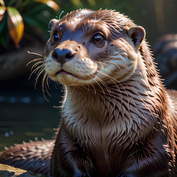 Imagen de una nutria de espera