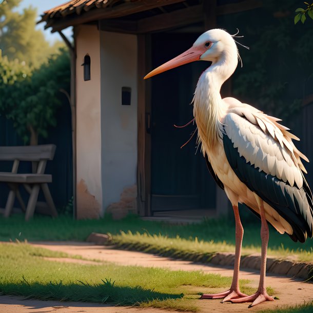 Picture of a waiting stork