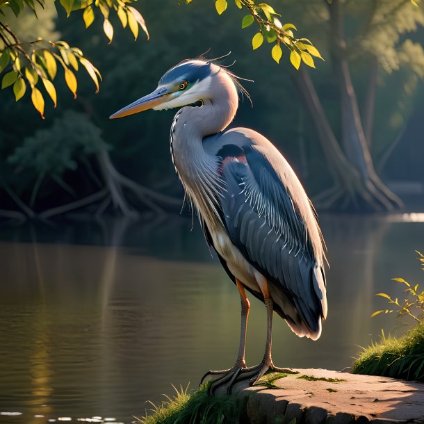 Picture of a waiting heron