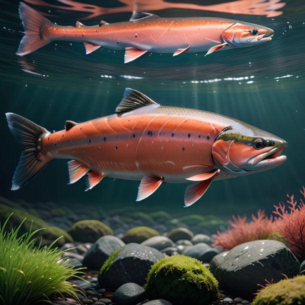 Picture of a waiting salmon