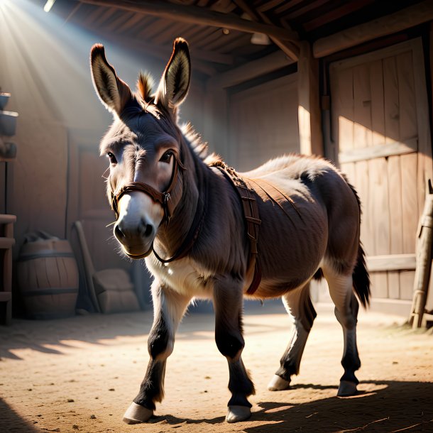 Picture of a playing donkey