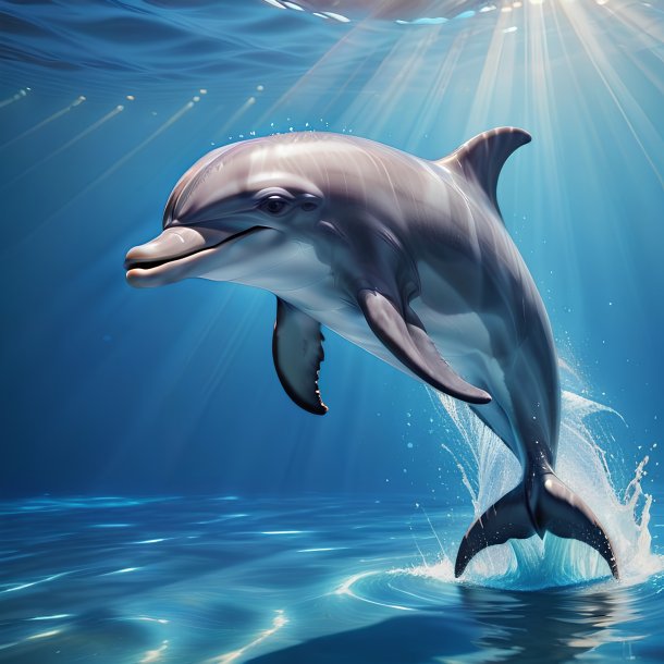 Picture of a playing dolphin