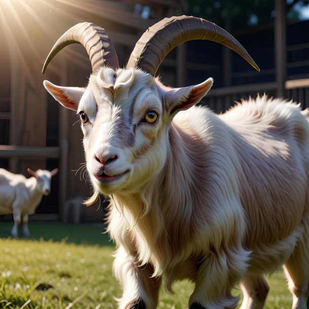 Picture of a playing goat