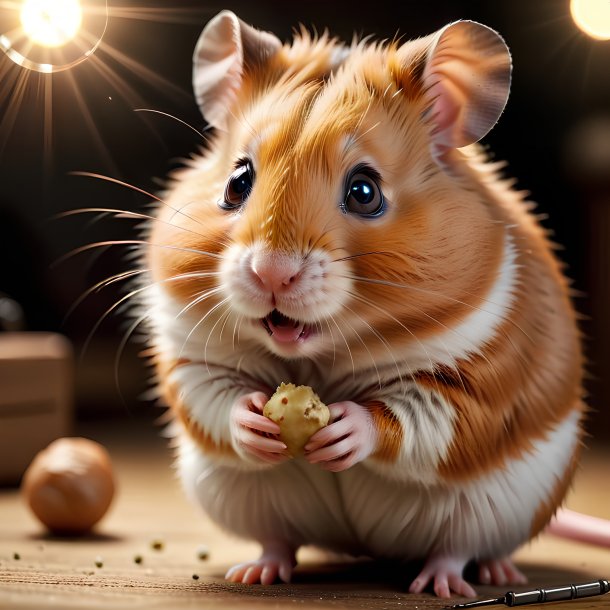 Picture of a playing hamster