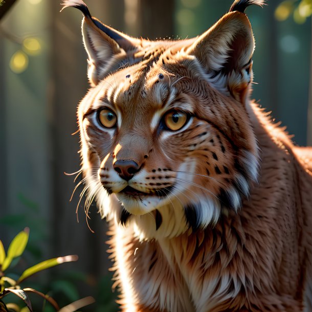 Photo d'un lynx en jeu