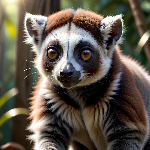 Picture of a playing lemur