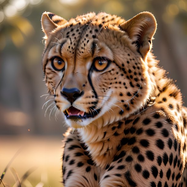 Picture of a playing cheetah