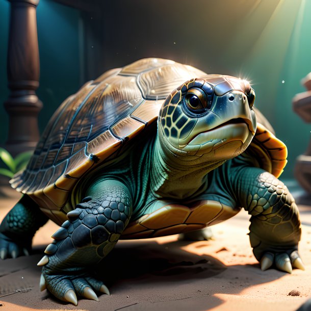 Picture of a playing turtle