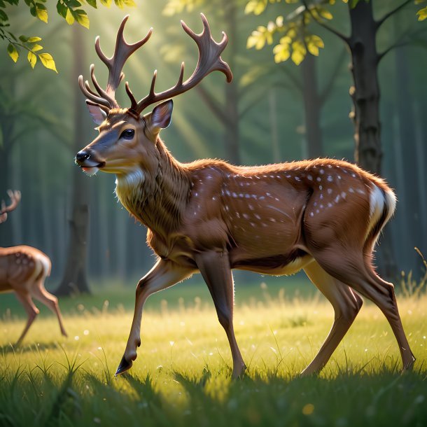 Picture of a playing deer