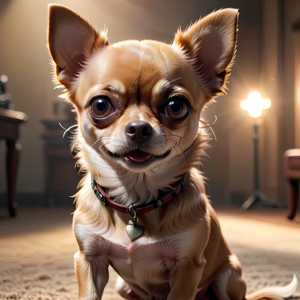 Picture of a playing chihuahua