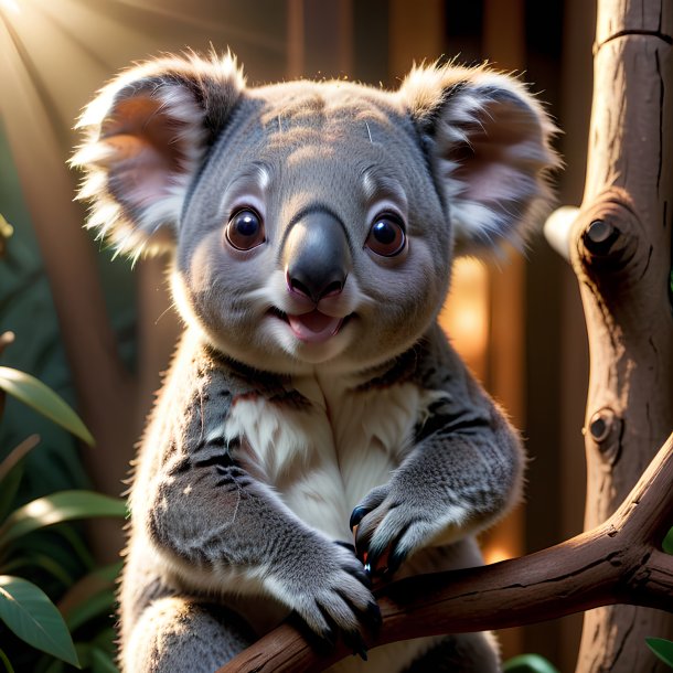 Picture of a playing koala