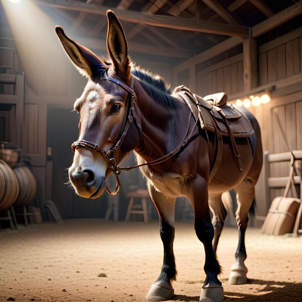 Picture of a playing mule