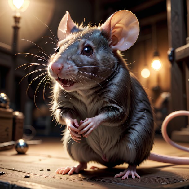 Photo d'un rat qui joue