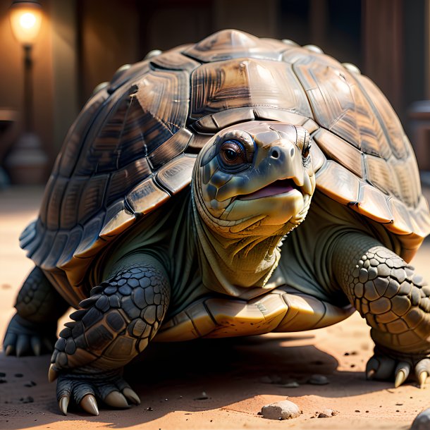 Picture of a playing tortoise