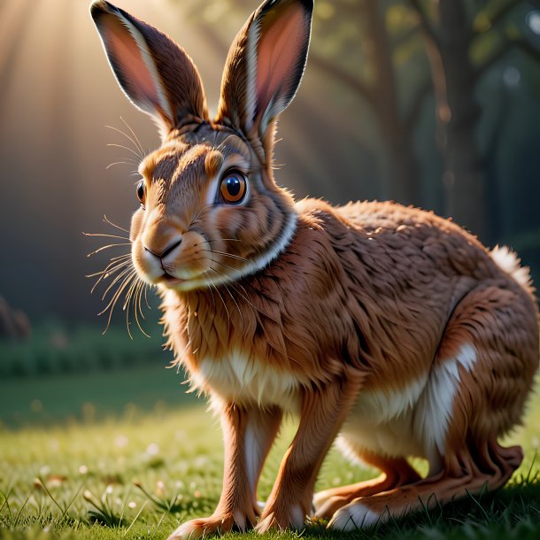 Picture of a playing hare