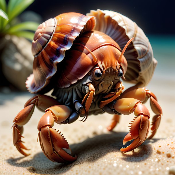 Picture of a playing hermit crab