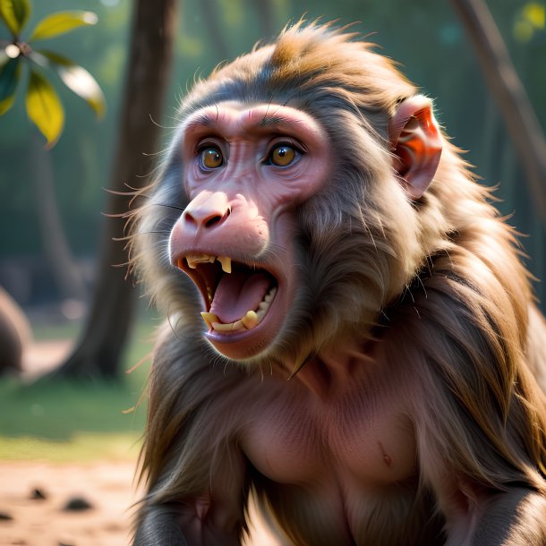 Picture of a playing baboon