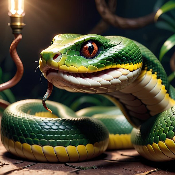 Imagen de una serpiente jugando