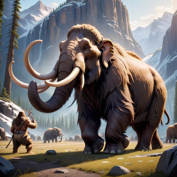 Picture of a playing mammoth