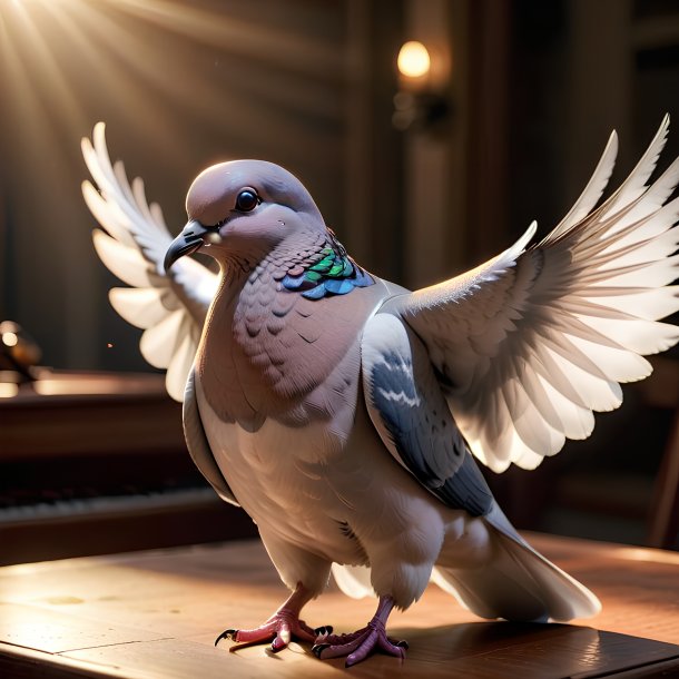 Picture of a playing dove