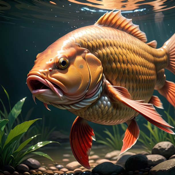 Picture of a playing carp