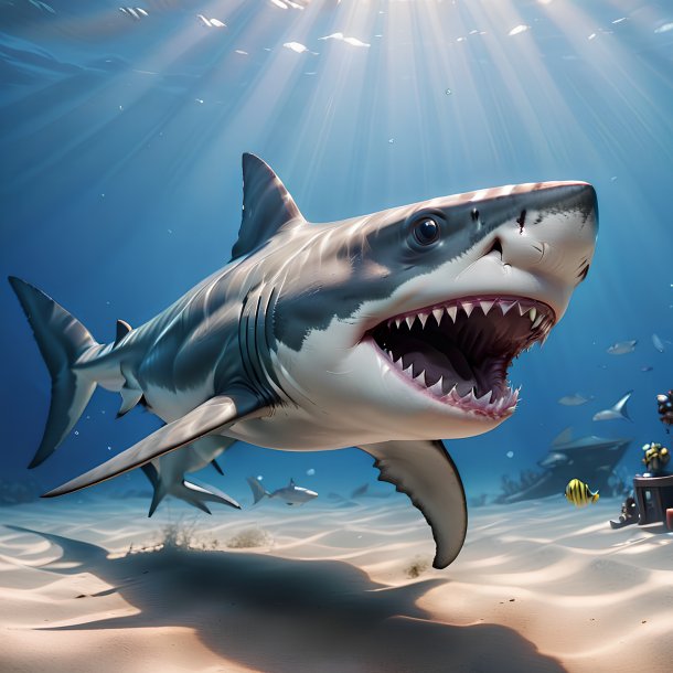 Picture of a playing shark