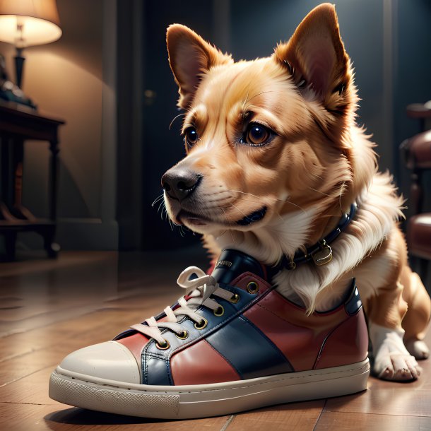 Photo d'un chien de chaussures