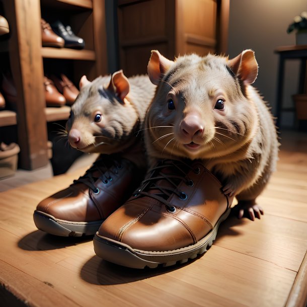 Foto de un zapato wombat