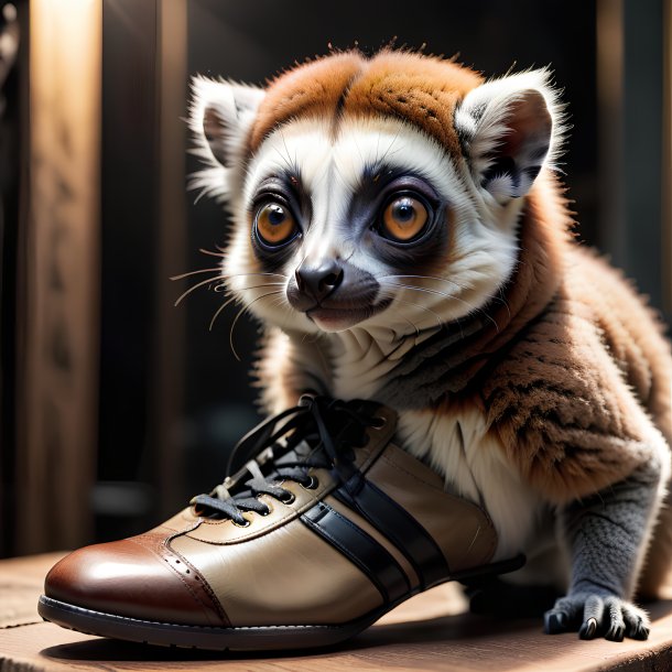 Imagem de um lemur sapatos