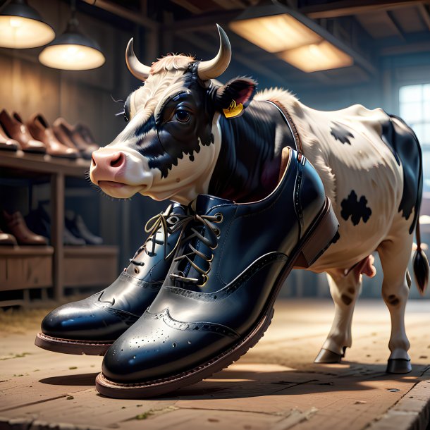 Photo d'une vache de chaussures