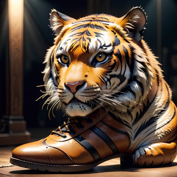 Foto de un tigre zapatos