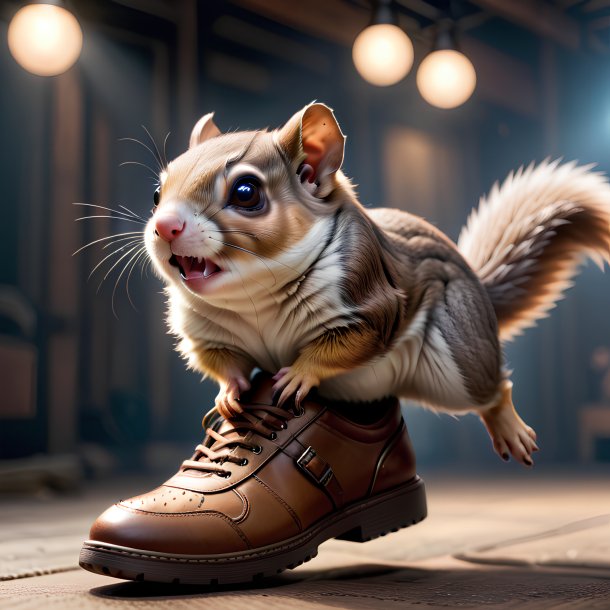 Photo d'un écureuil volant de chaussures