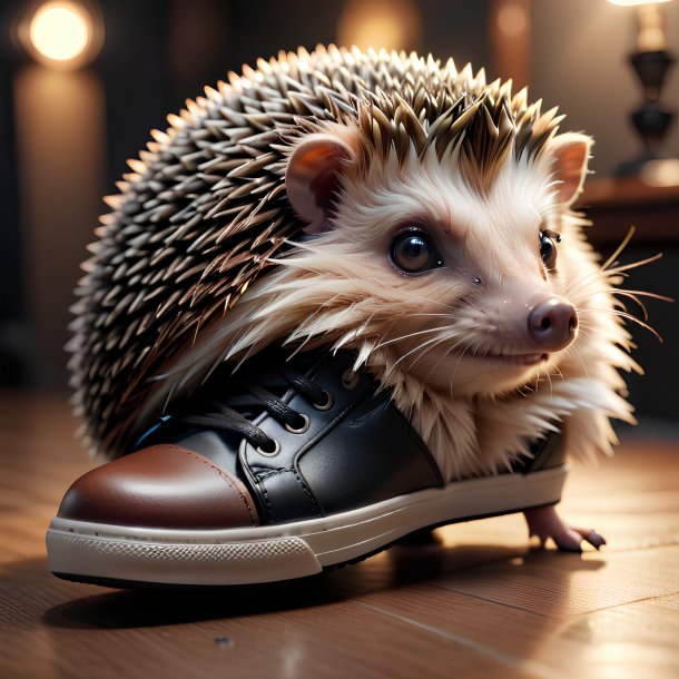 Photo d'un hérisson de chaussures